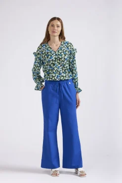 pantaloni con vita elasticata royal