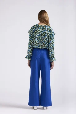 pantaloni con vita elasticata royal