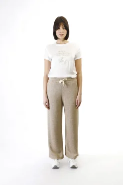 pantaloni modello palazzo mano calda gold