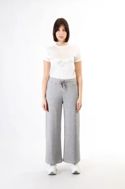 pantaloni modello palazzo mano calda silver