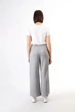 pantaloni modello palazzo mano calda silver