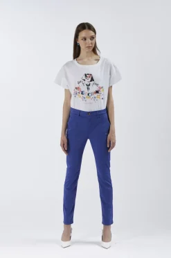 pantaloni slim tinto capo royal