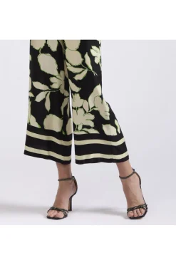 pantaloni tipo culotte stampati maxy fiore nero