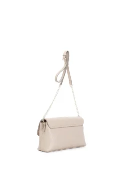 pattina con stampa logo embossed all over tracollina catena tortora