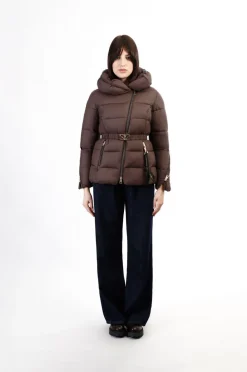 piumino corto collo avvolgente fondente