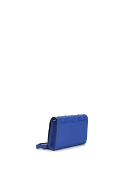 pochette con decorazioni a rilievo blu