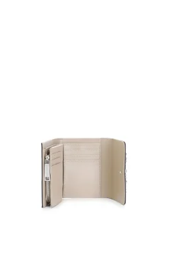 portafoglio con lettering tortora