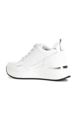 running da donna allacciata con zip bianco