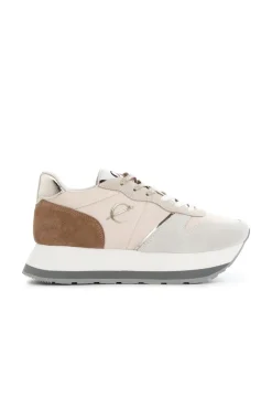 running da donna in pelle scamosciata e tessuto multi maculato