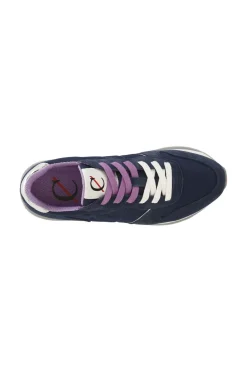 running da donna in pelle scamosciata blu