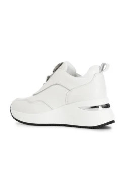 running slip-on con accessorio gioiello bianco