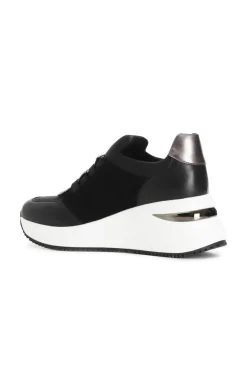 running slip-on da donna con elastici e strass nero