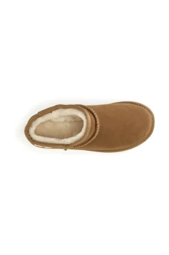 sabot in pelle scamosciata camel