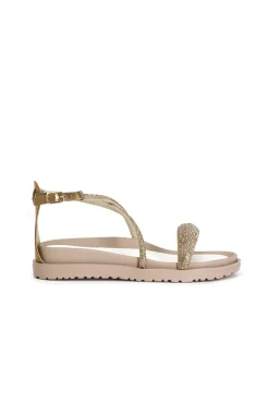 sandali chiusi sul retro e lacci con strass platino