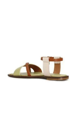 sandali fascia in pelle multicolor multi cedro