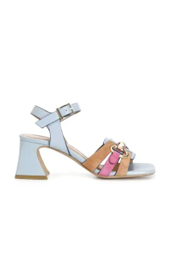 sandali gilda con accessorio multi celeste