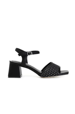 sandali gilda con retina strass nero