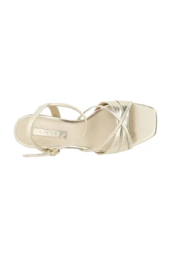sandali gilda effetto metallizzato platino