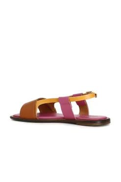 sandali in pelle multicolor multi cuoio