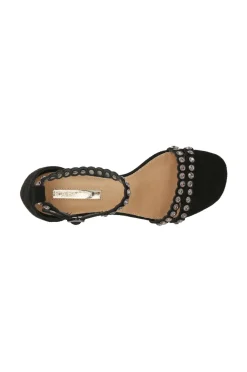 sandali toppone chiuso con strass nero