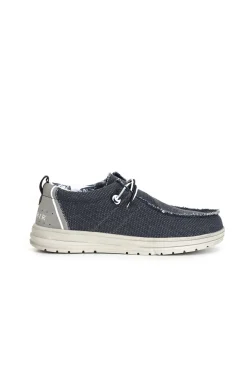 scarpe barca in canvas navy