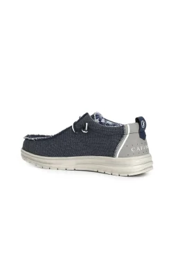 scarpe barca in canvas navy