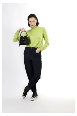 secchiello  con coulisse in plissè nero