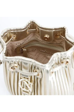 secchiello  con coulisse in plissè oro