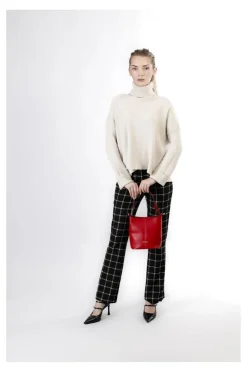 secchiello con maxi anello a "d" rosso