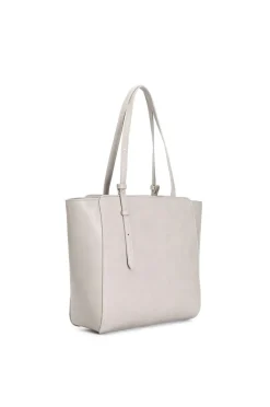 shopping con logo embossed taupe