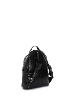 shopping  trapuntata con motivo a rombi e tasca con pattina trapuntata con motiv nero