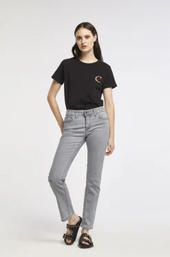 slim jeans gina in tela denim superstretch light grey