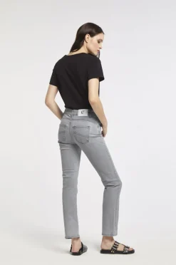 slim jeans gina in tela denim superstretch light grey