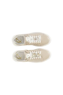 sneakers da donna in pelle con accessori gioiello removibili nocciola