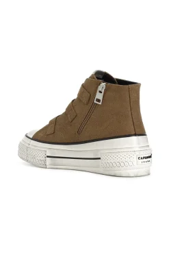 sneakers da donna mid 3 fibbie cuoio