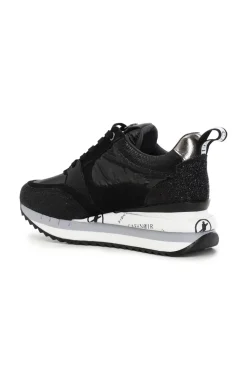 sneakers in nylon e pelle scamosciata