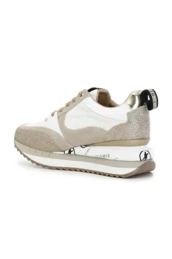 sneakers in nylon e pelle scamosciata