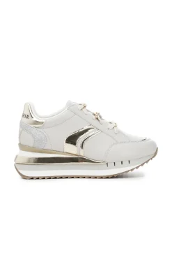 sneakers in pelle con catena passalaccio