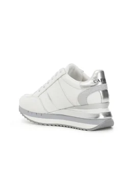 sneakers in pelle con inserti stampa monogramma cn