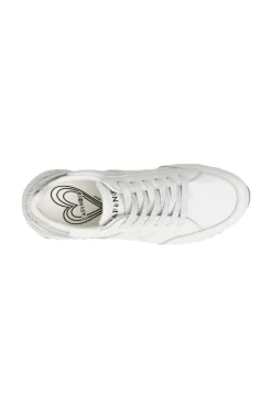 sneakers in pelle con inserti stampa monogramma cn