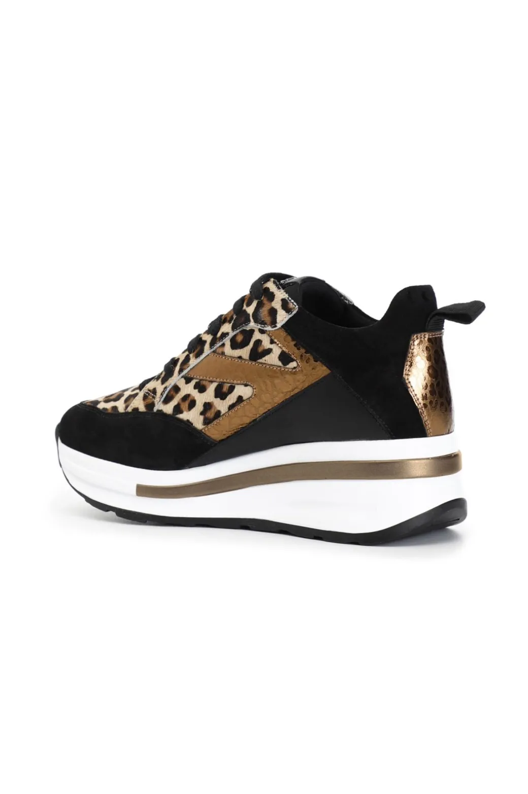 sneakers in pelle patchwork multi maculato