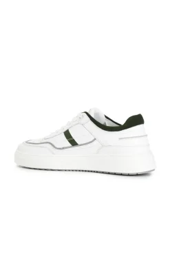 sneakers uomo in pelle bianco/verde