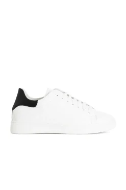 sneakers uomo in pelle bianco/nero