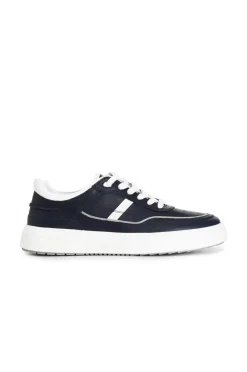 sneakers uomo in pelle blu