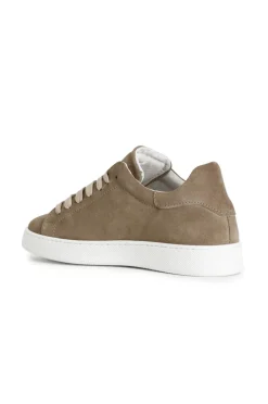 sneakers uomo in pelle scamosciata noce
