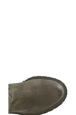 stivale donna in pelle scamosciata fango