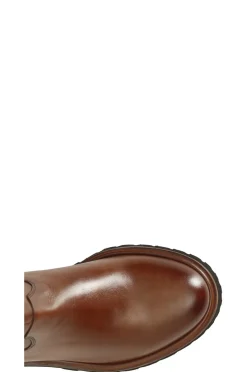 stivale donna in pelle tabacco