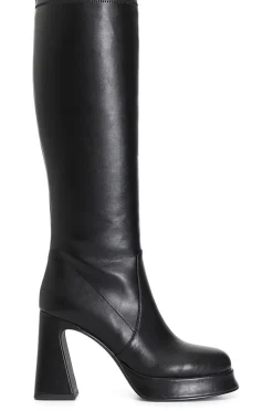 stivale donna stretch in similpelle nero