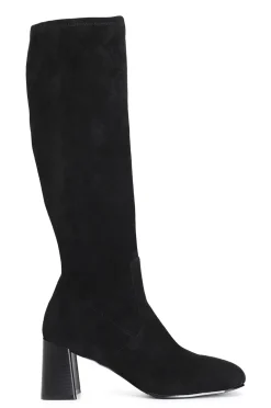 stivale in microfibra elasticizzato nero