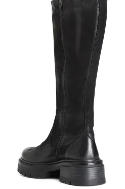 stivale  in nabuk maxi zip nero